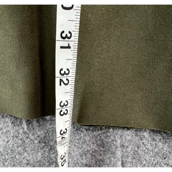 Carolina Belle Long Blazer Womens M Olive Green Snap Jacket Minimalist Corpcore - Picture 10 of 15